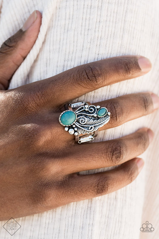 Desert Nest Blue Ring Ring Paparazzi Accessories. Subscribe & Save, #P4SE-BLXX-208VG