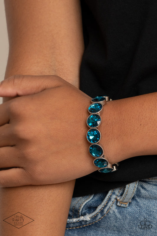Number One Knockout Blue Stretchy Bracelets Paparazzi Accessories. #P9RE-BLXX-094XX