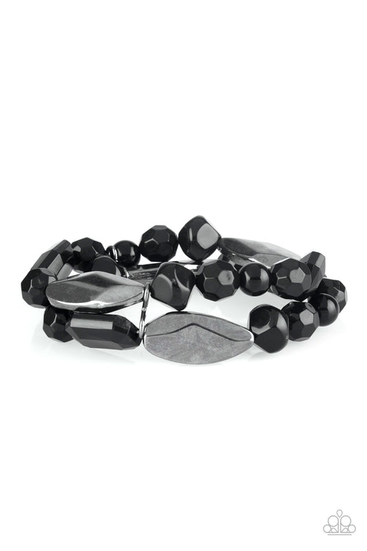 Paparazzi Rockin Rock Candy Black Bracelet. #P9WH-BKXX-146XX. Subscribe & Save. black metal beads