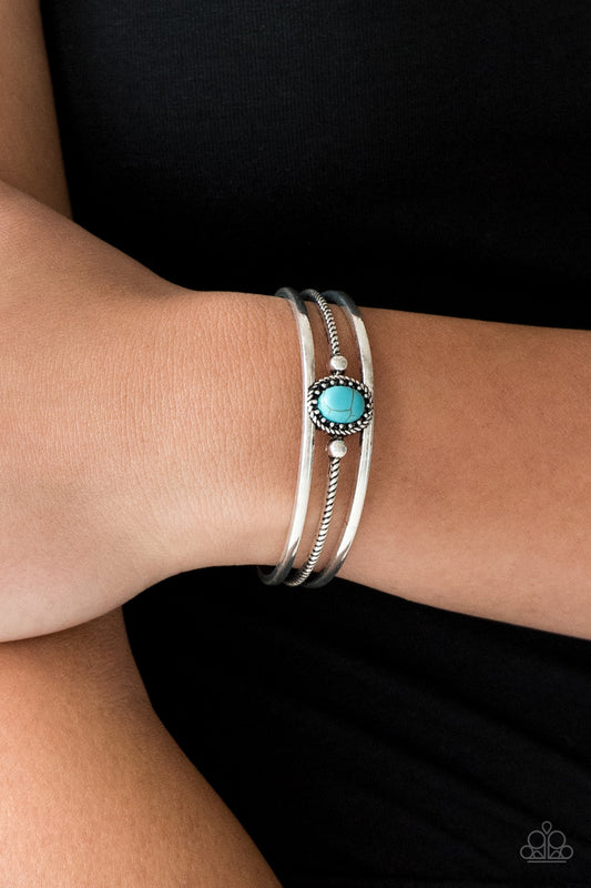 Paparazzi Borderline Borderland Blue Bracelets. Get Free Shipping. #P9SE-BLXX-223XX