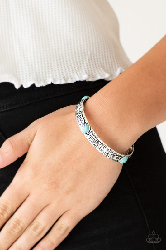 Paparazzi Wild West Story - Blue Bracelet