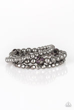 Load image into Gallery viewer, Noticeably Noir Purple Bracelet Paparazzi. Lead and Nickel Free Paparazzi Accessories $5 Bling
