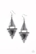 Load image into Gallery viewer, Paparazzi Earring ~ El Paso Edge - Black
