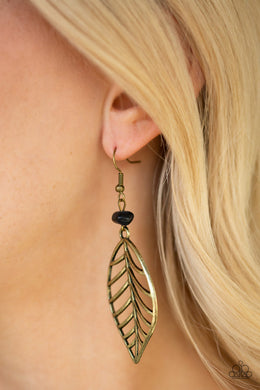 BOUGH Out - Brass Earring Paparazzi Accessories $5 Jewelry