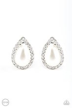 Load image into Gallery viewer, Paparazzi Earring ~ Old Hollywood Opulence - White Clip-On Earring Studs
