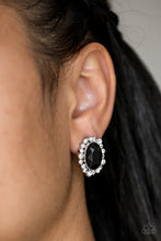 Load image into Gallery viewer, Paparazzi Hold Court - Black Post Stud Earring
