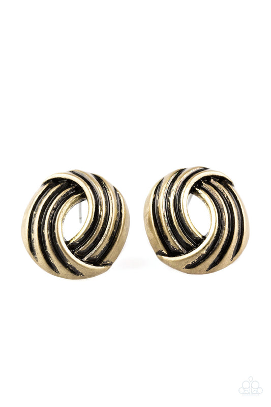 Paparazzi Rare Refinement - Brass Earring