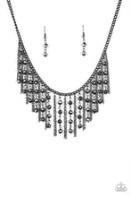 Load image into Gallery viewer, Paparazzi Necklace ~ Rebel Remix - Black Fringe Necklace

