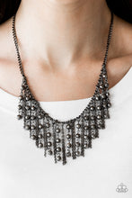 Load image into Gallery viewer, Paparazzi Necklace ~ Rebel Remix - Black Fringe Necklace
