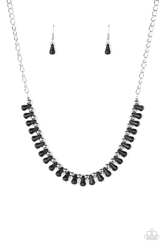Paparazzi Necklace ~ Extinct Species - Black