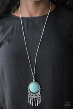 Load image into Gallery viewer, Rural Rustler Blue Necklace Paparazzi Accessories. Subscribe &amp; Save. #P2SE-BLXX-308XX
