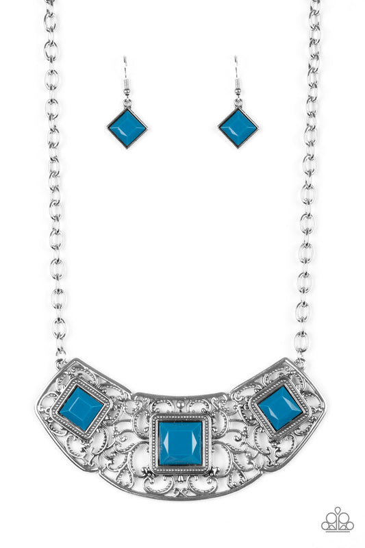 Feeling Inde-PENDANT Blue Necklace Paparazzi Accessories #P2WH-BLXX-314XX