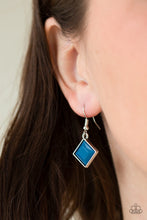 Load image into Gallery viewer, Feeling Inde-PENDANT Blue Short Necklace Paparazzi Accessories with matching earrings
