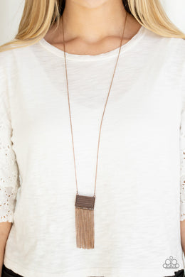 Paparazzi Necklace ~ Totally Tassel - Copper
