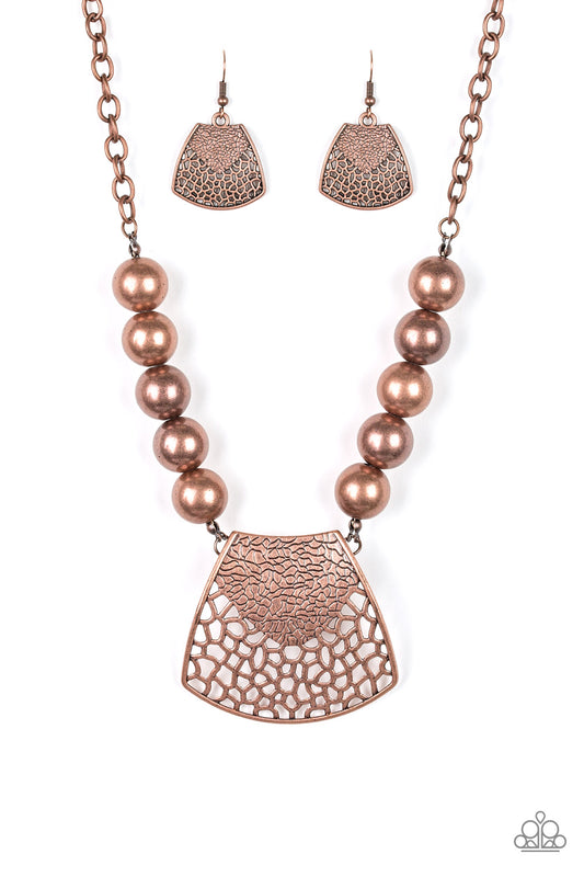 Paparazzi Large and In Charge - Copper Necklace