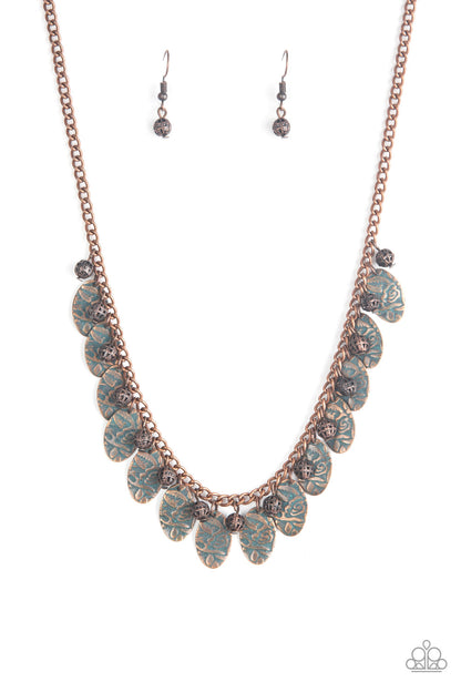 Vintage Gardens Copper Floral Short Necklace Paparazzi Accessories. Subscribe & Save.