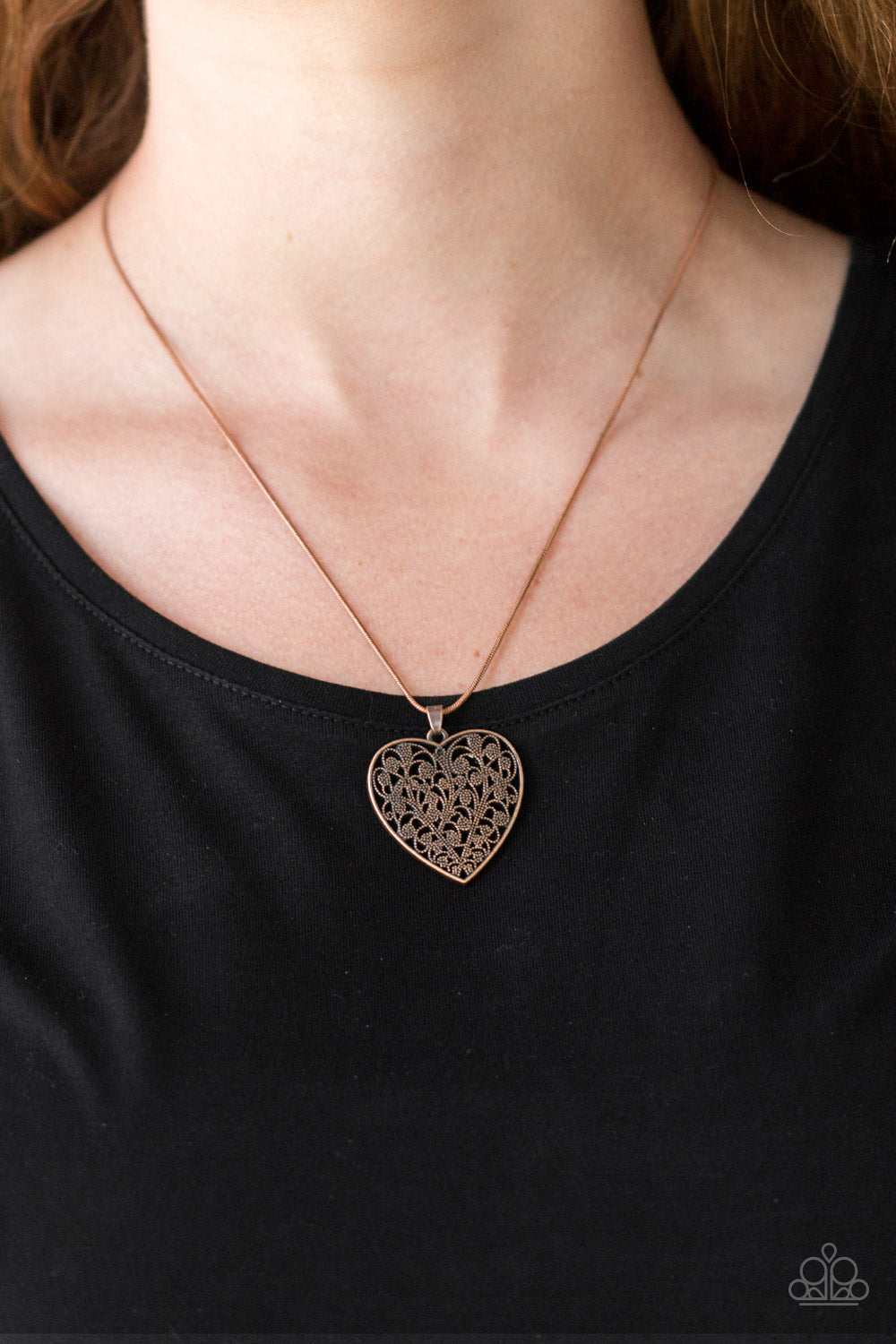Paparazzi Necklace ~ Look Into Your Heart - Copper