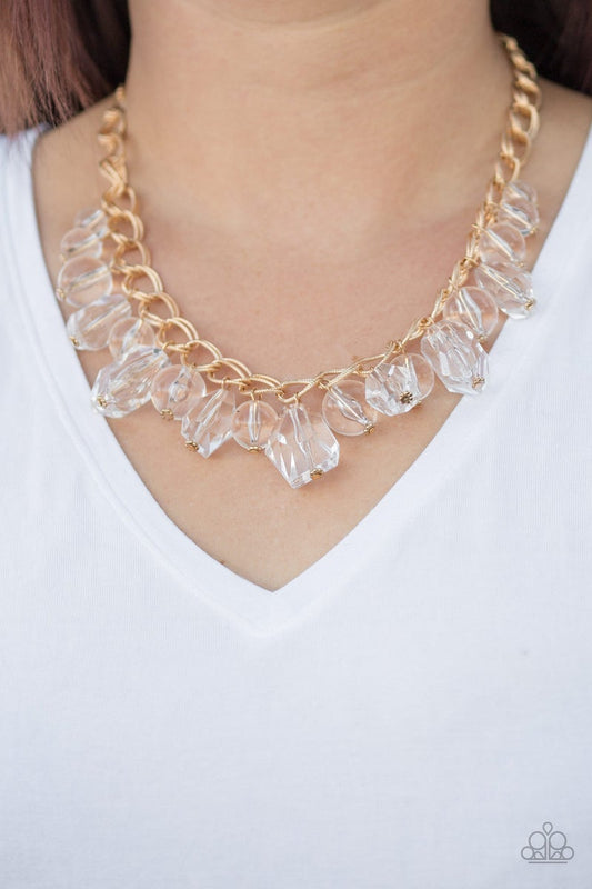Gorgeously Globetrotter - Gold Necklace Paparazzi Accessories