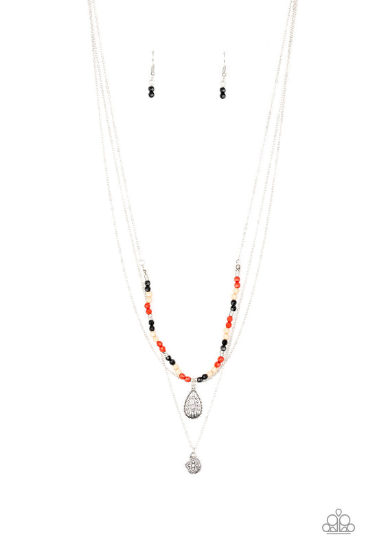 Mild Wild - Multi Necklace featuring an antiqued pendant for a whimsically layered look