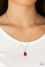 Load image into Gallery viewer, Paparazzi Necklace ~ Classy Classicist - Pink Dainty Necklace
