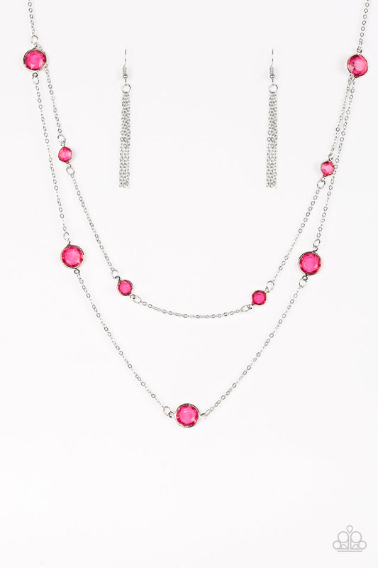 Paparazzi Necklace ~ Raise Your Glass - Pink