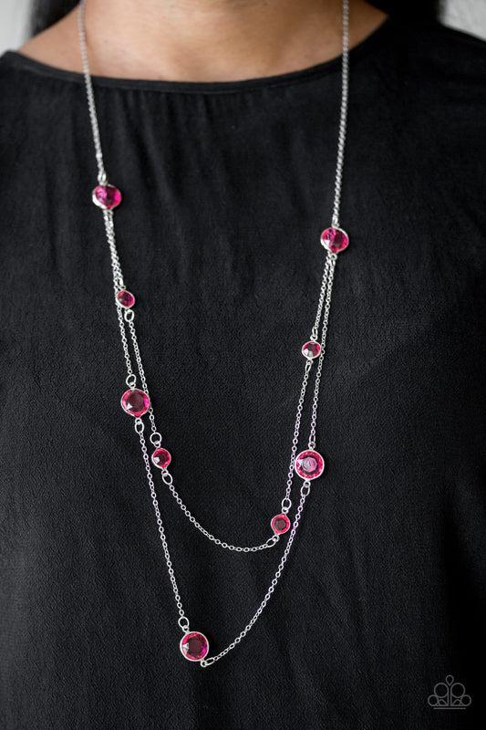 Paparazzi Necklace ~ Raise Your Glass - Pink