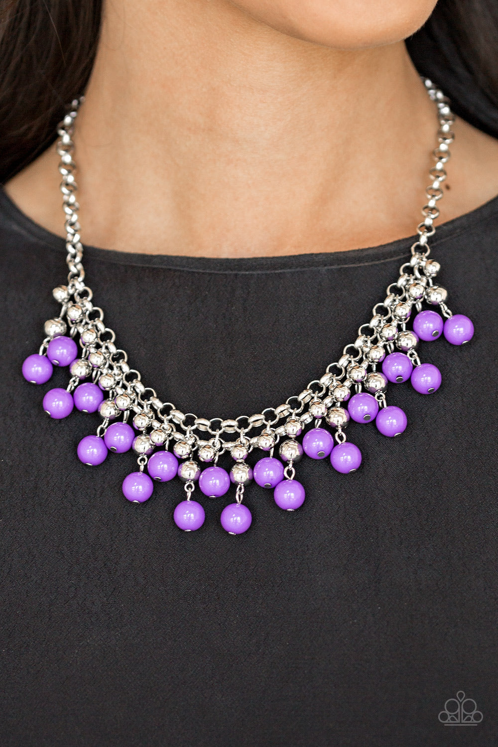 Friday Night Fringe - Purple Necklace Paparazzi Accessories