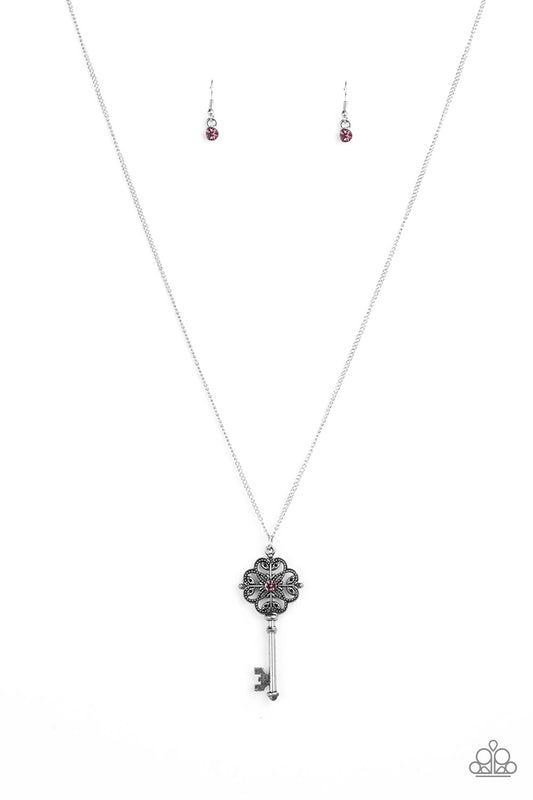 Paparazzi Got It On Lock - Purple Lock Necklace #P2WH-PRXX-277XX