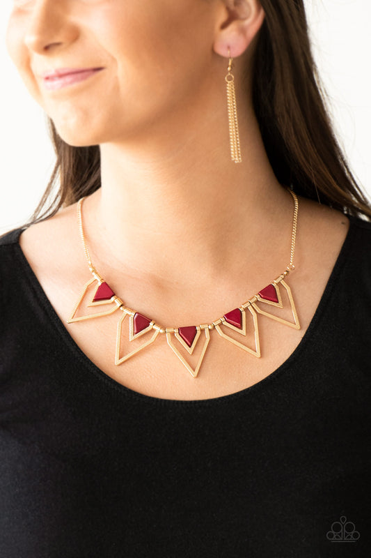 Paparazzi Necklace ~ The Pack Leader - Red