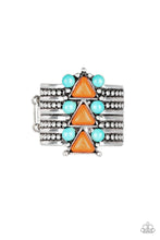 Load image into Gallery viewer, Paparazzi Point Me To Phoenix - Orange Ring with Turquoise stones
