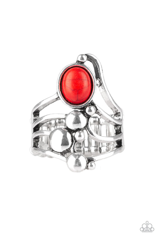Paparazzi Ring ~ Wanderlust Wanderer - Red Stone Ring