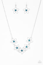 Load image into Gallery viewer, Paparazzi Hoppin Hibiscus - Blue Floral Necklace Dainty
