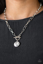 Load image into Gallery viewer, Paparazzi Necklace ~ She Sparkles On - White Toggle Necklace
