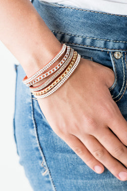 Paparazzi Bracelet ~ Fashion Fiend - Orange Wrap Bracelet
