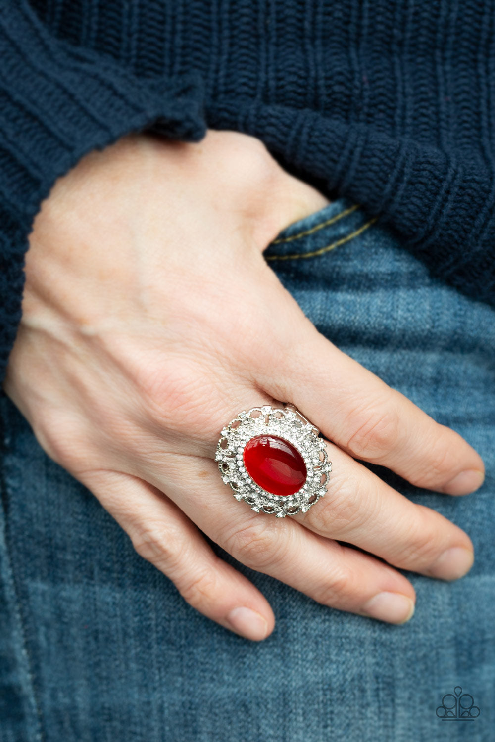 Paparazzi Ring ~ BAROQUE The Spell - Red Moonstone Ring