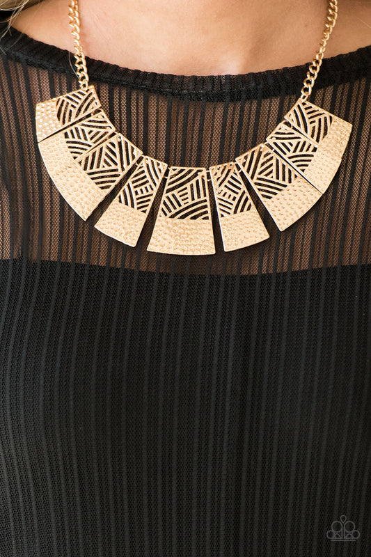 Jungle Cat Jam - Gold Necklace Paparazzi Accessories