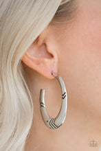 Load image into Gallery viewer, Paparazzi Earring ~ Tribe Pride - Silver Hoop

