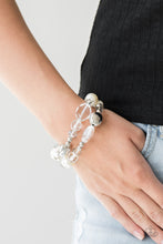 Load image into Gallery viewer, Paparazzi Bracelet ~ Downtown Dazzle - White
