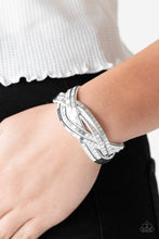 Load image into Gallery viewer, Paparazzi Bracelet ~ Looking For Trouble - White
