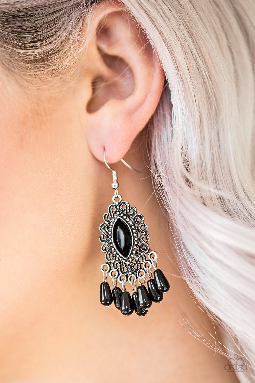 Paparazzi Private Villa Black $5 Earrings Paparazzi Accessories. #P5WH-BKXX-167XX. Subscribe & Save