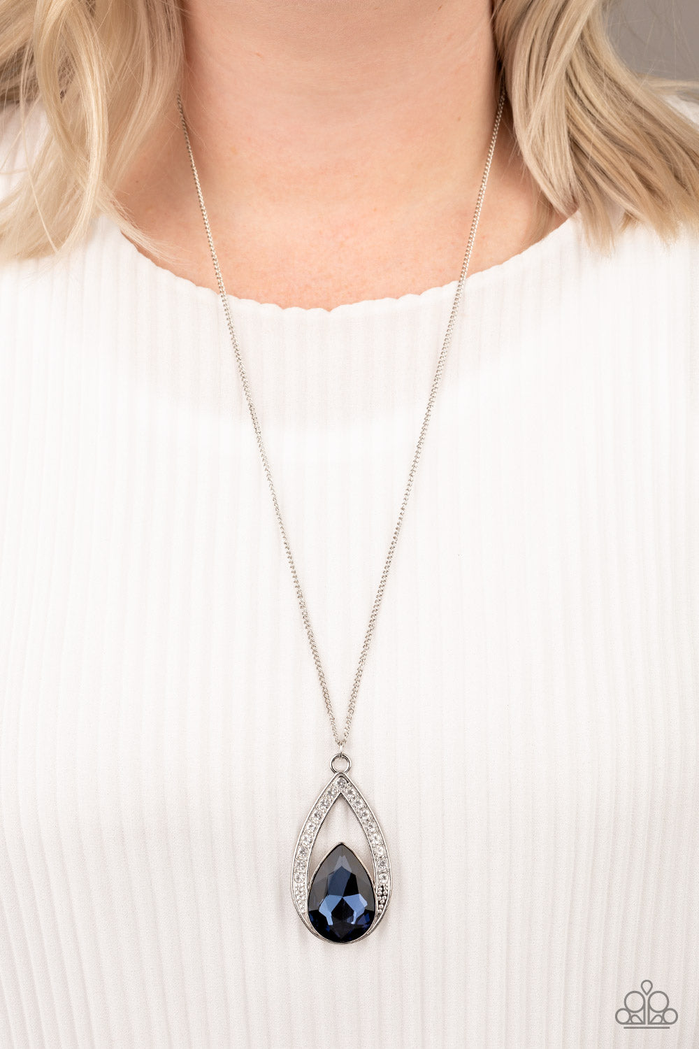 Notorious Noble Blue Necklace Paparazzi Accessories. #P2RE-BLXX-213XX. $5 Jewelry