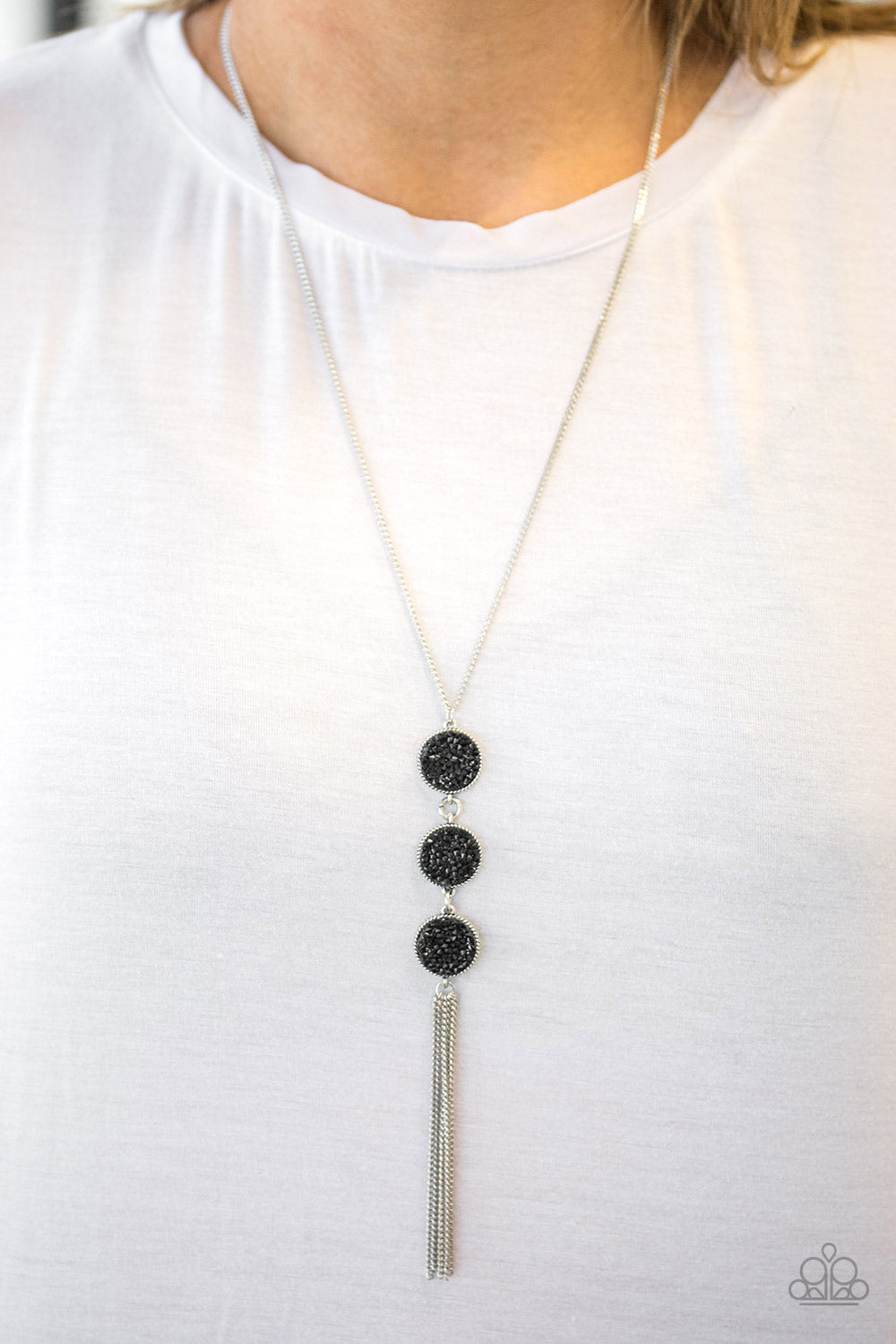 Paparazzi Necklace ~ Triple Shimmer - Black