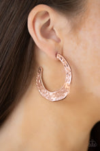 Load image into Gallery viewer, The HOOP Up - Copper Hoop Earring Paparazzi Accessories 
