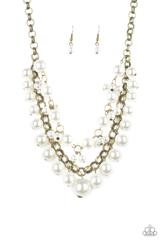 BALLROOM Service Brass Necklace Paparazzi Accessories. Subscribe & Save. #P2ST-BRXX-040XX