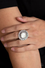 Load image into Gallery viewer, Paparazzi Ring ~ Gardenia Glow - White Cat&#39;s Eye Ring
