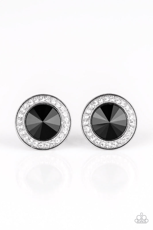 What Should I BLING Black Earring Paparazzi Jewelry. $5 Post Earrings. #P5PO-BKXX-075XX