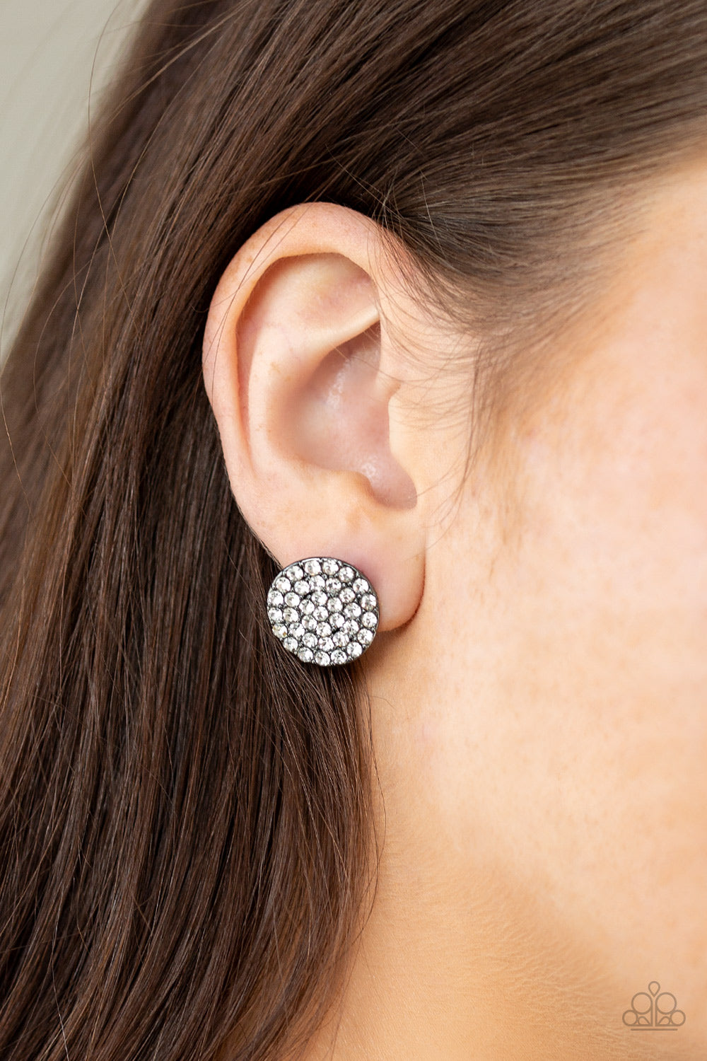 Paparazzi Earring ~ Greatest Of All Time - Black Stud Earring Paparazzi