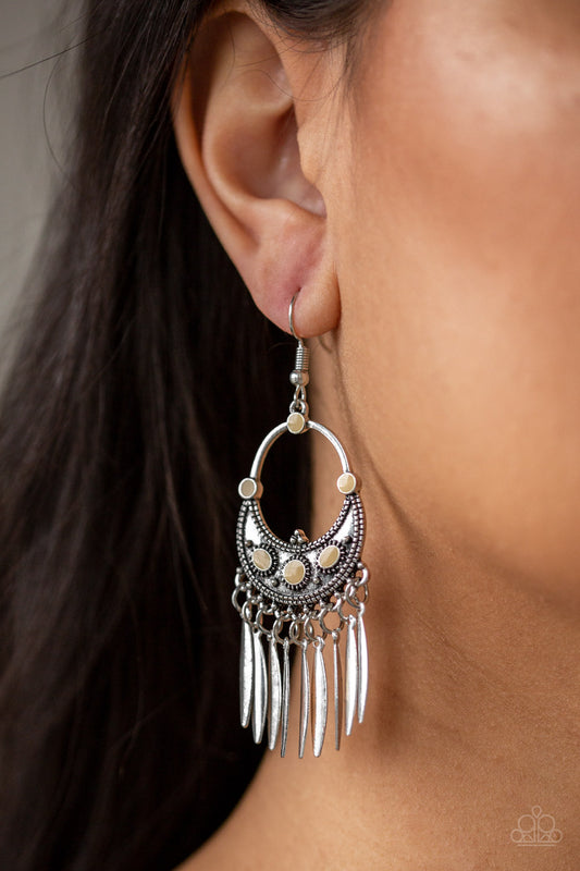 Cry Me A Riviera - Brown Earrings Paparazzi Accessories