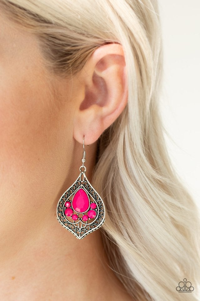 Malibu Mama Pink Earrings Paparazzi Accessories $5 Jewelry