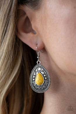 Desert Nirvana - Yellow Earrings Paparazzi Accessories